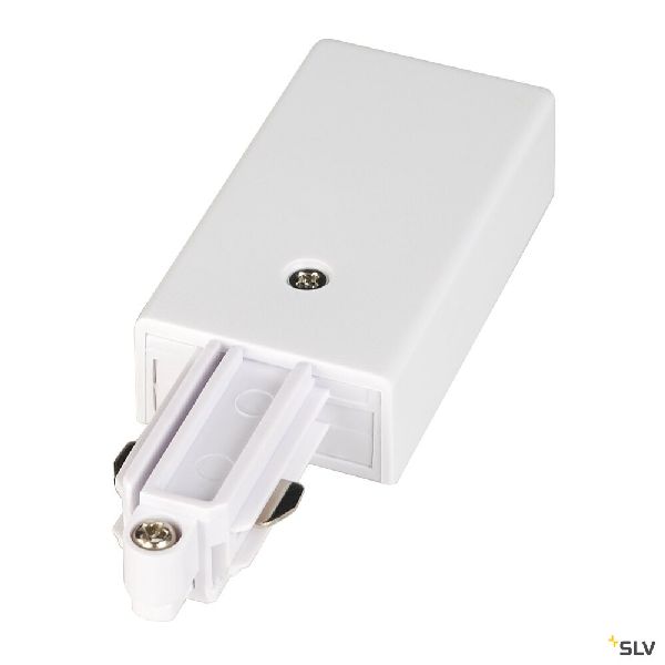 [SLV-143031] Alimentation, terre gauche, intérieur, pour rail 1 allumage en saillie, blanc 143031