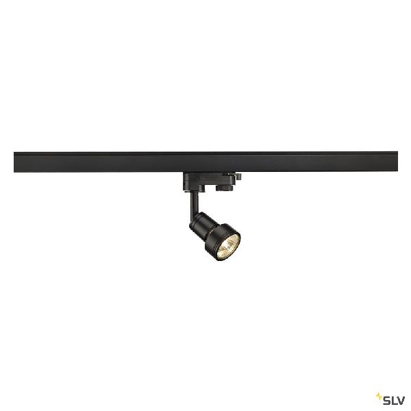 [SLV-153560] PURI TRACK, spot pour rail 3 allumages intérieur, noir, GU10/QPAR51, 50W max 153560