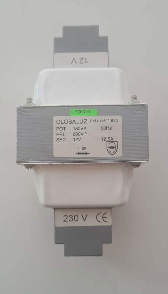 [TRA-0150] TRANSF/220/12V 150VA CL 1