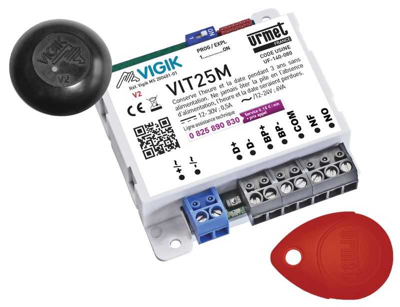 [URM-VIT25M] Micro Centrale 1P Vigik +T25+Cle Maitre Urmet VIT25M