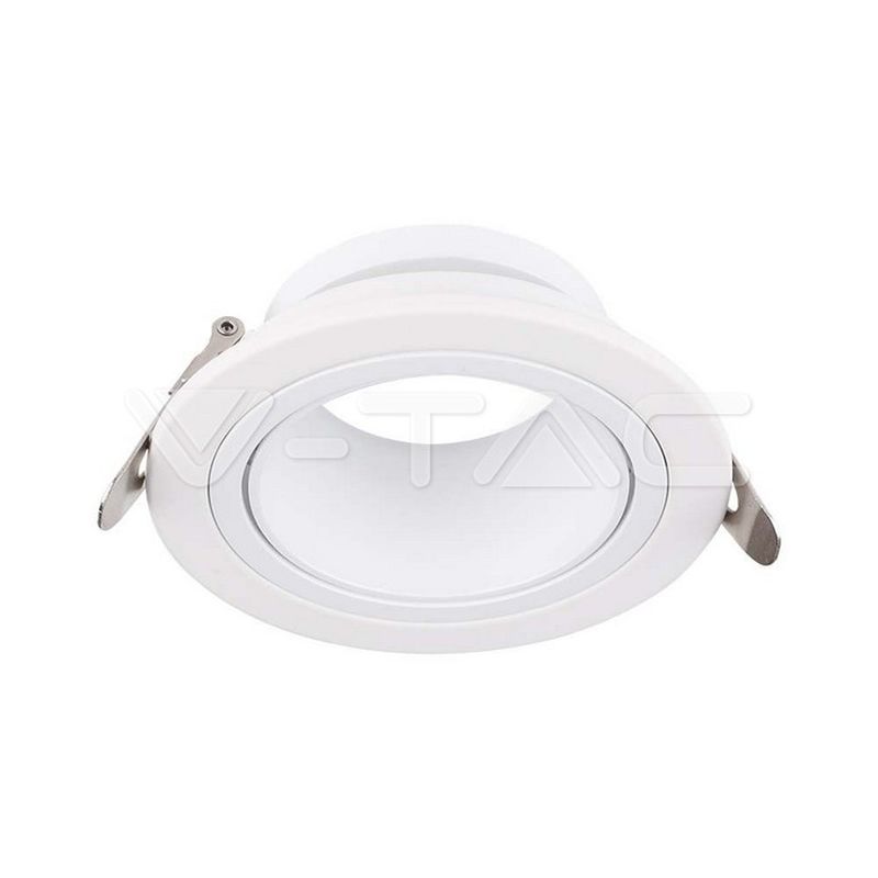 [VT-10296] spot encastré Coupelle orientable blanche basse luminance ronde gu10