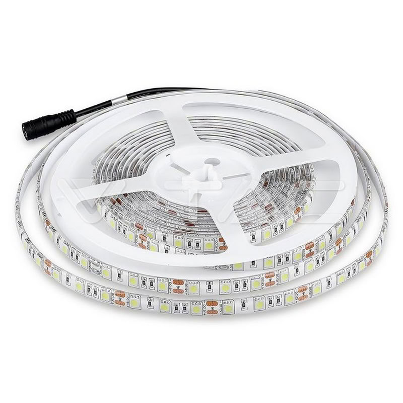 Ruban LED 60 leds/m 800lm/m 10,8W/m 4500k 12v IP65 5m 2150