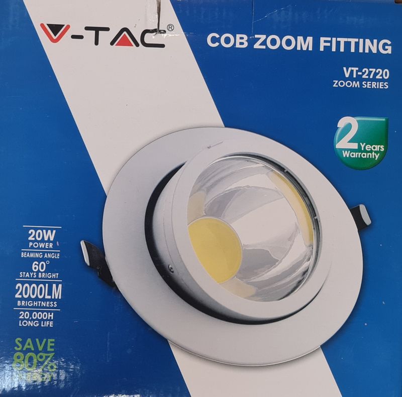 Encastré COB ZOOM FITTING 20W 4500K