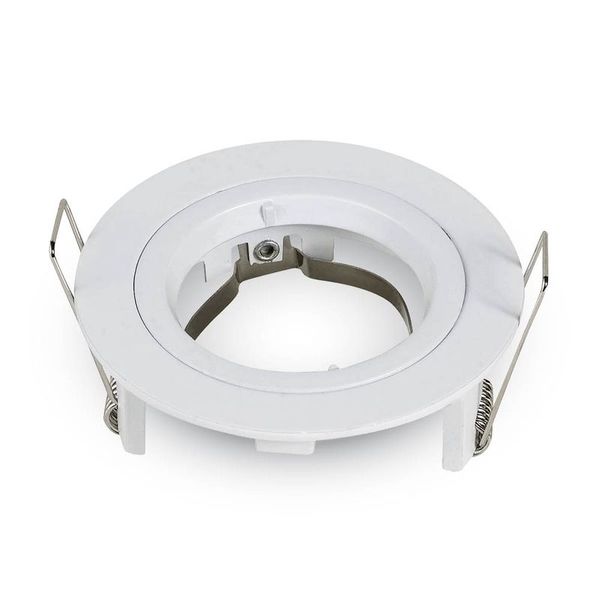 3642 Spot fixe rond 1/4 tour blanc (sans douille)