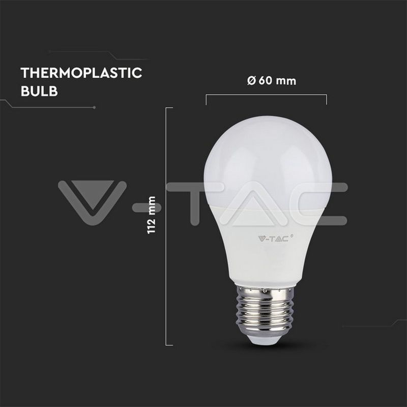 [VT-7261] Lampe LED A60 BULB E27 9W 4000K 806 Lm