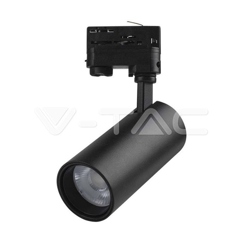 [VT-8078] Projecteur led noir rail 3 allumages 30w 3000k/4000k/6000k
