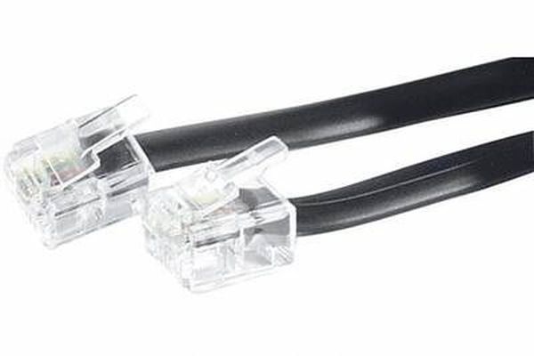 [FO-61040] Câble cordon 2m tel.rj11 noir - fo-61040 - elec