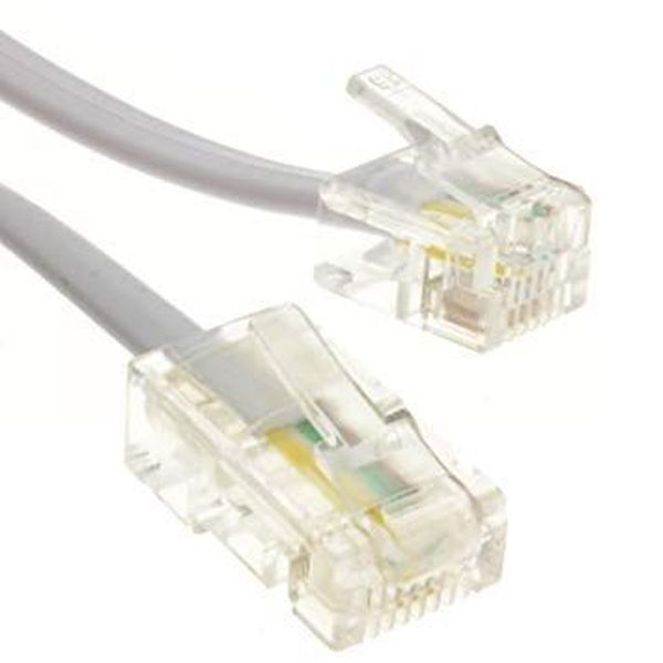 Câble cordon 2m tel.rj11 blanc - fo-61041 - elec