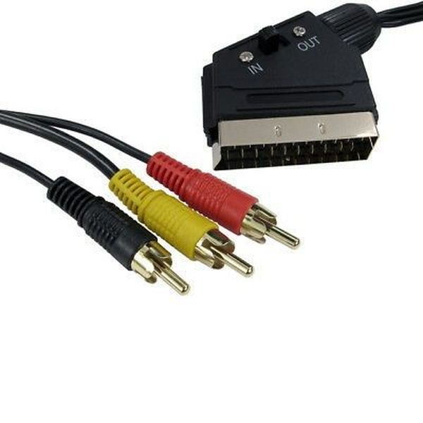 Câble cordon peritel+4 rca 1,5m - fo-62024 - elec