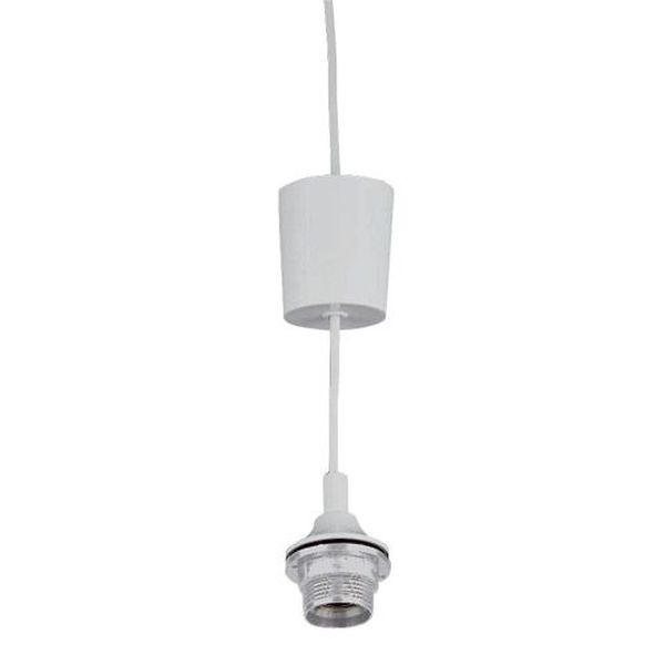 Suspension douille e27 blanc avec fil - elec