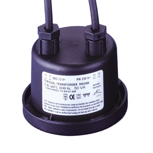 Transformateur etanche 50w 230 12v ip67 ferromagnétique - elec