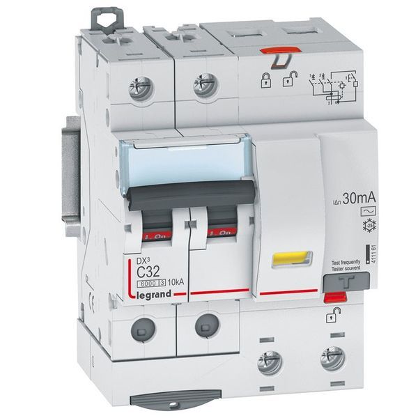 Disjoncteur Diff Dx³ 6000 -Vis-2P-230/400V~-32A -Typeac -30M legrand 411161