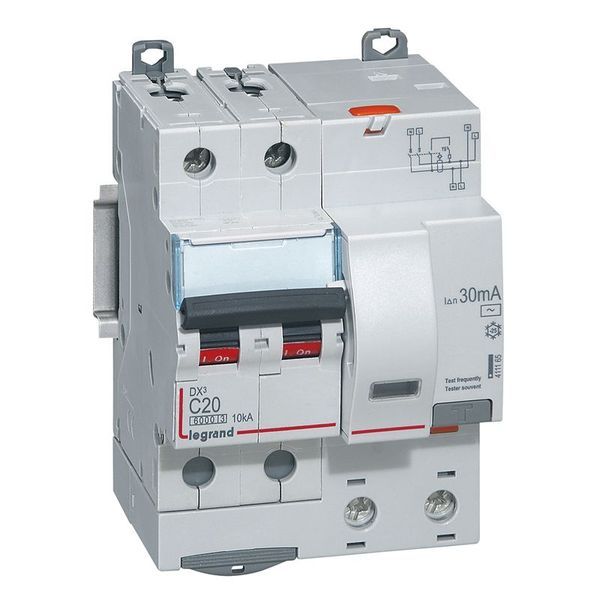 Dx3 Disj Differentiel 2P C 20A 6000A Ac 30Ma 4 Modules Tg Au legrand 411165