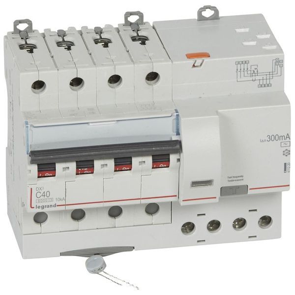 Disjoncteur Diff Dx³ 6000 -Vis/Auto-4P 400V~ 40A-Typeac 300M legrand 411220