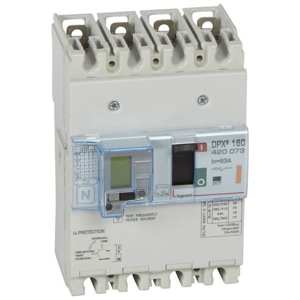 Disjoncteurs Magnétothermique Différentiel Dpx³160 Icu 25Ka legrand 420073