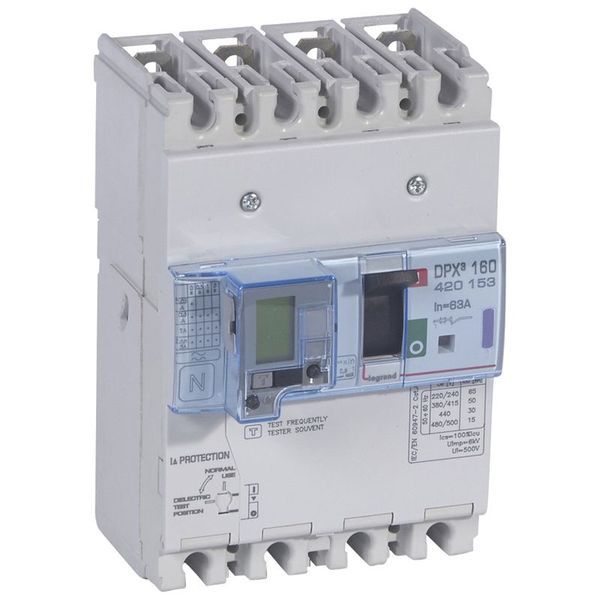 Dpx3 160- Magneto-Th+Diff 4P 63A 50Ka legrand 420153