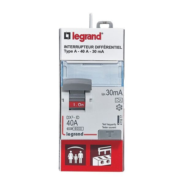 Interrupteur Différentiel Dx³-Id 2P Type A 30Ma Arrivée Haut legrand 092836