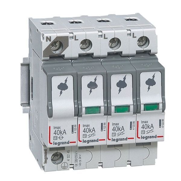 Parafoudre Basse Tension Typet2 Imax 40Ka/Pôle 3P+N 320V~ legrand 412245