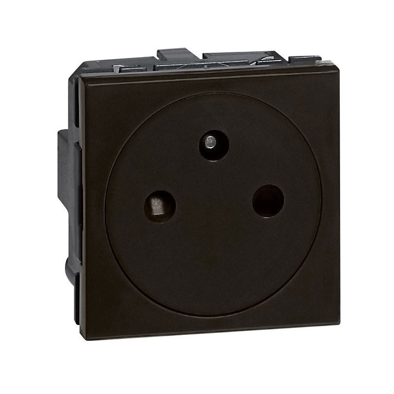 [LEG-079121L] Legrand 079121L - Prise de courant 2P+T Surface Mosaic bornes automatiques 2 modules - noir mat