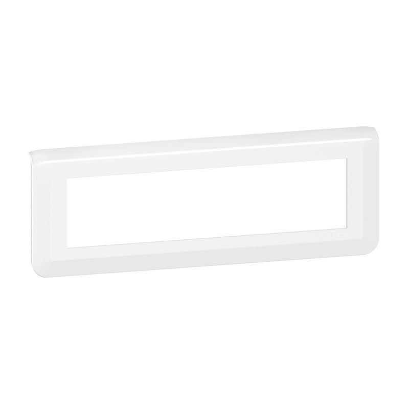 [LEG-078818L] Legrand 078818L - Plaque de finition horizontale Mosaic pour 8 modules blanc