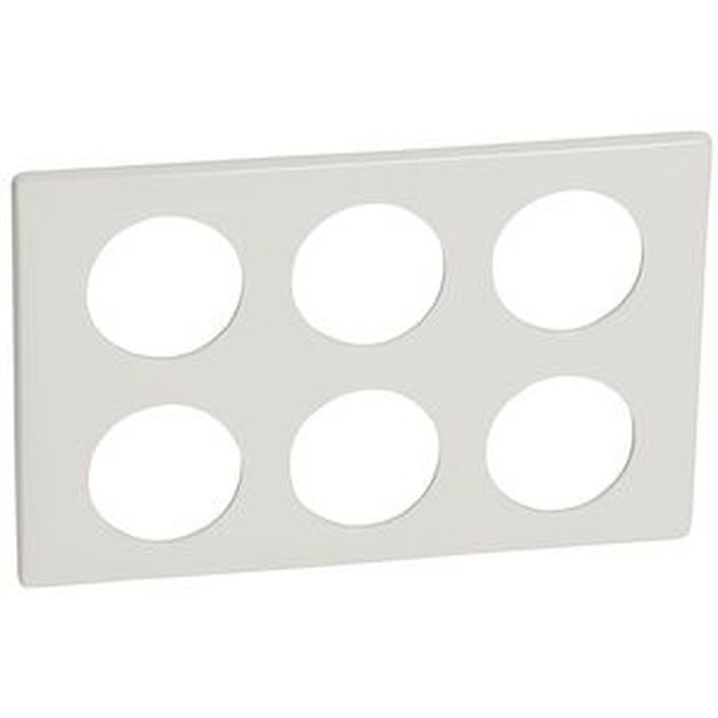 [LEG-068609] Legrand 068609 - Plaque Céliane Laqué 2x3 postes - finition Blanc