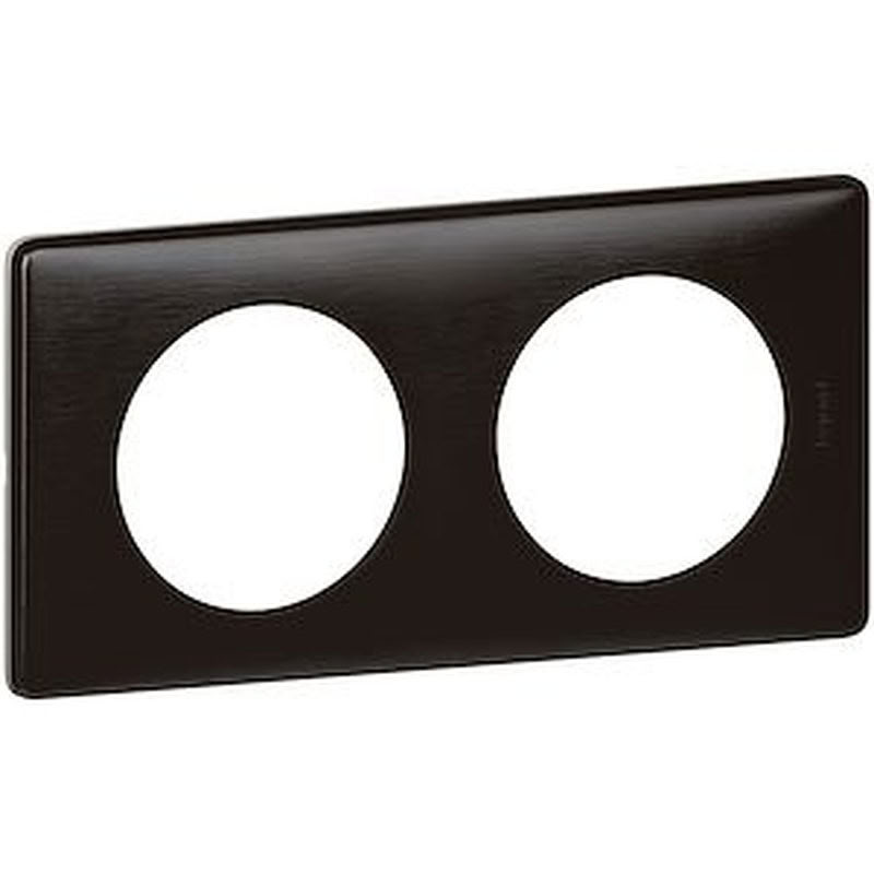 [LEG-068982] Legrand 068982 - Plaque Céliane Métal 2 postes - finition Carbone