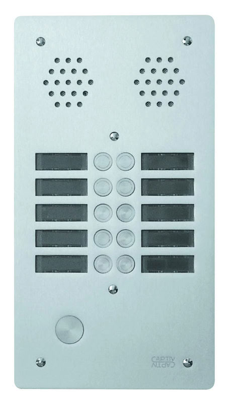 [URM-7772/10] Plaque A.V Alu 6Mm 2R 10Bp Urmet 7772/10