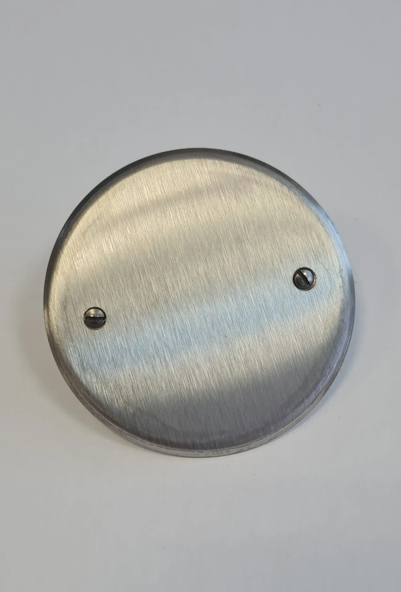 Plaque obturateur ronde inox brosse
