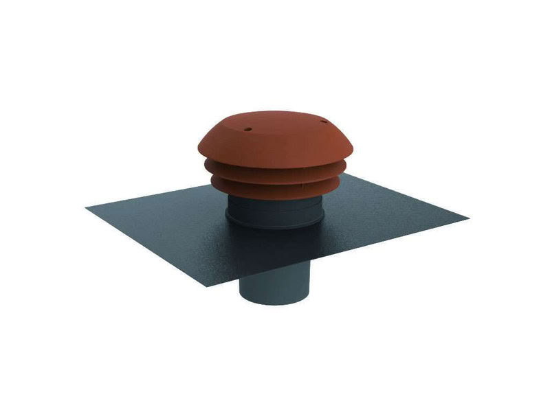 Chapeau de sortie pour toiture D125mm- couleur tuile