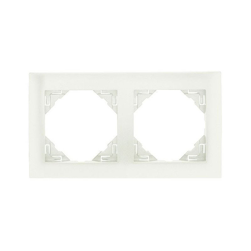 [EFA-90920TGE] Plaque Double Glace -Blanc Brillant) Efapel - Logus 90 Aquarella