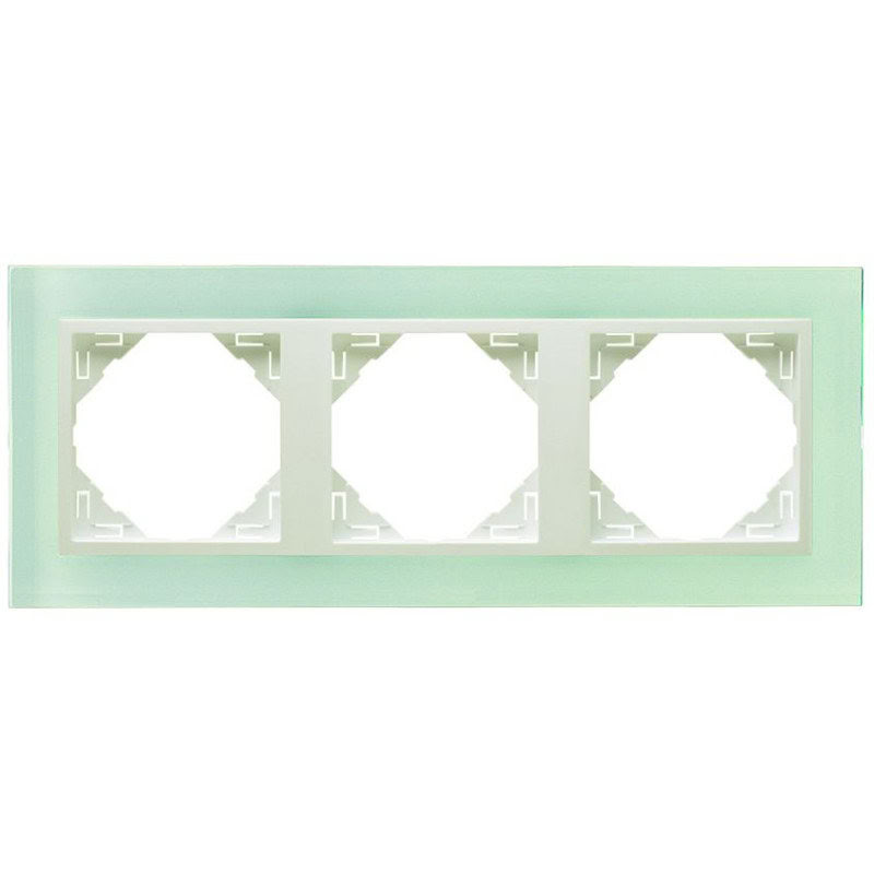 Plaque Triple Verre Cristal/Glace Efapel - Logus 90