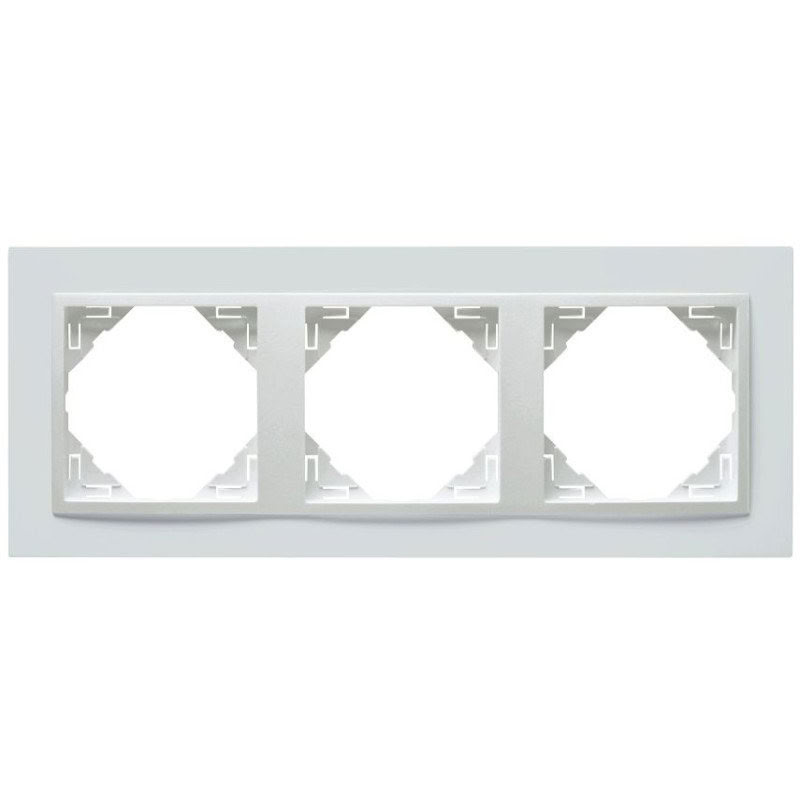 Plaque Triple Blanc Efapel - Logus 90