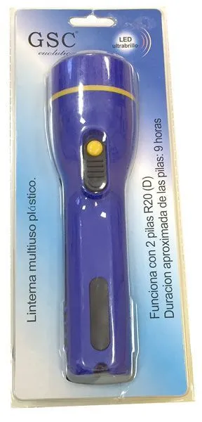Lampe de poche bleu sans piles R14