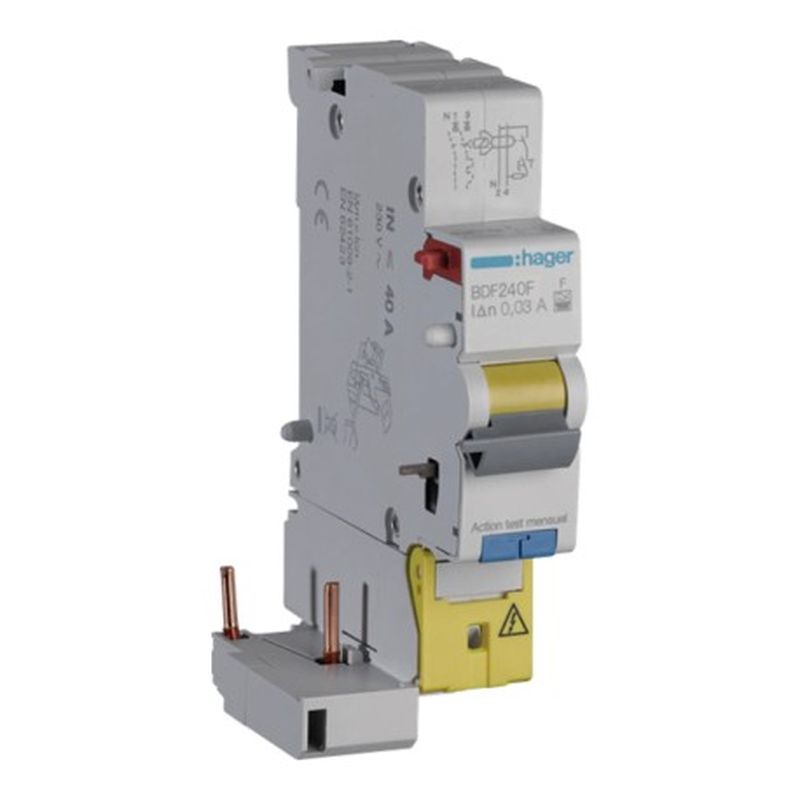 Bloc différentiel 1P+N 40A 30mA haute immunité