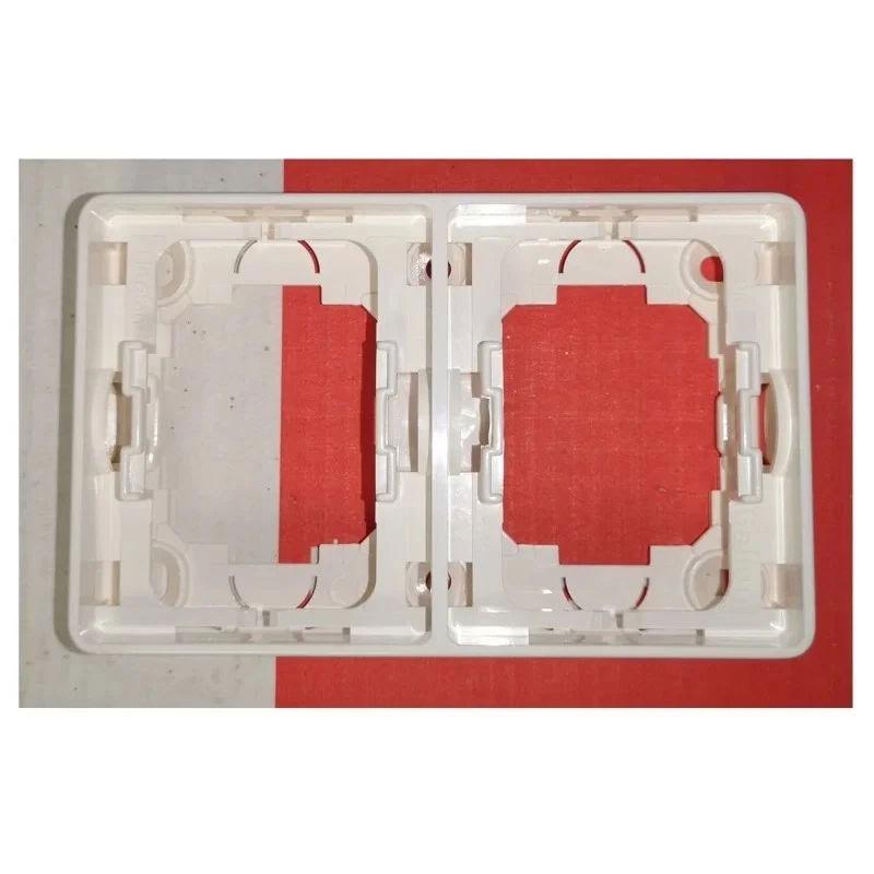 Cadre Saillie 2 postes Horizontal - Galion blanc