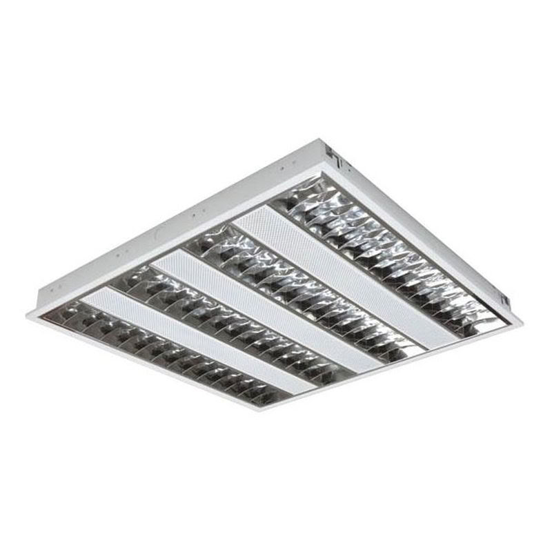 Plafonnier saillie 4X24w pour T5 fluorescent -non inclus) reflecteur aluminium
