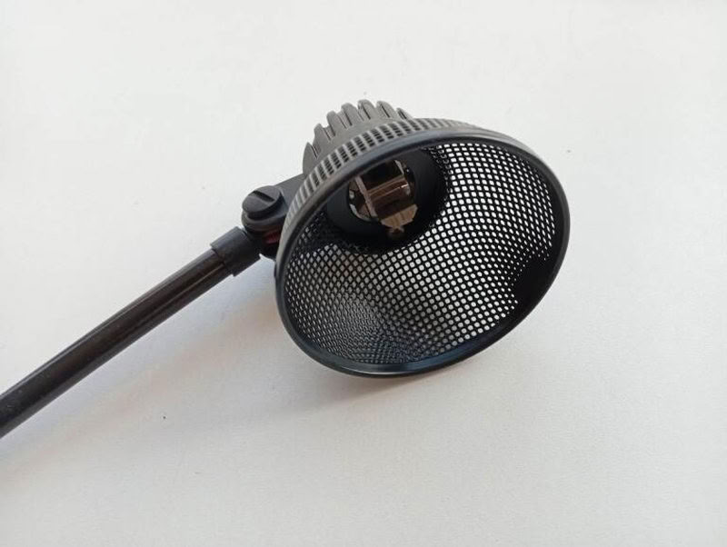 Spot tige 130mm noir avec patere 12v