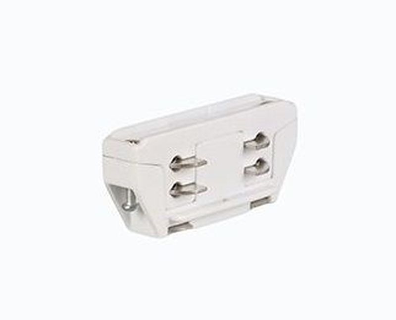 [RAIL-230B-C10] Jonction Lineaire Carré blanc 3 allumages accessoire rail