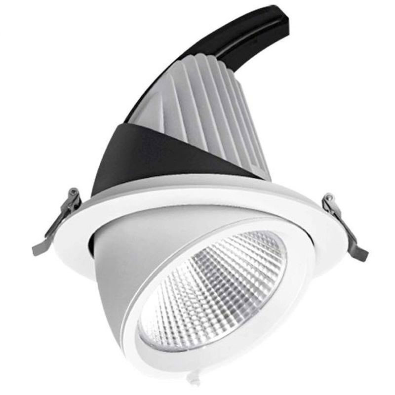 Spot basculant rond blanc led 50w 4k
