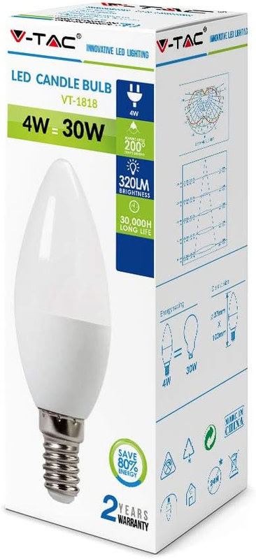 LED bulb Flamme Coupe Vent E14 4W 4500K 350 Lms
