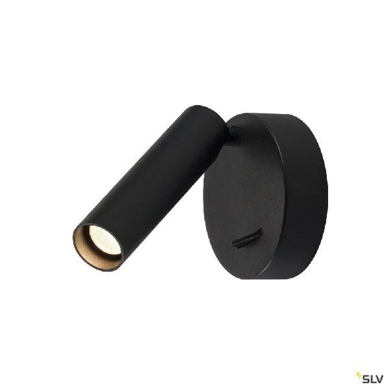 [SLV-152340] Karpo 30, Applique Intérieure, Liseuse, Noir, Led, 6W, 3000K, Avec Interrupteur 152340