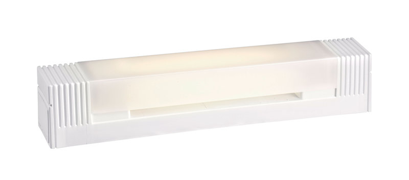 ARIC 0255 - B.85L 21-Réglette S19 Ip24 Vol.2 A/Inter+Rasoir, Ampoule Non Incl., Opale