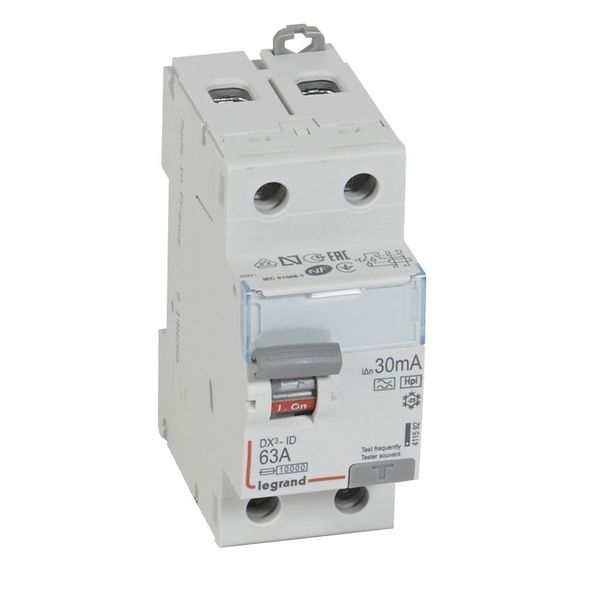 Inter Diff Dx³-Id Arrivée Haut/Départs Bas Vis 2P 230V~ 63A legrand 411592