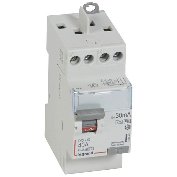 Inter Diff Dx³-Id Arrivée Haut/Départ Haut Vis 2P 230V~ 40A legrand 411623