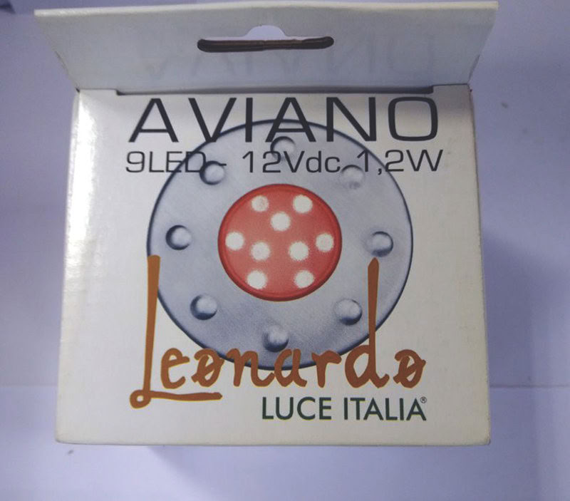 [LEO-27078] Aviano 12V Led Rouge 1.2W Alu