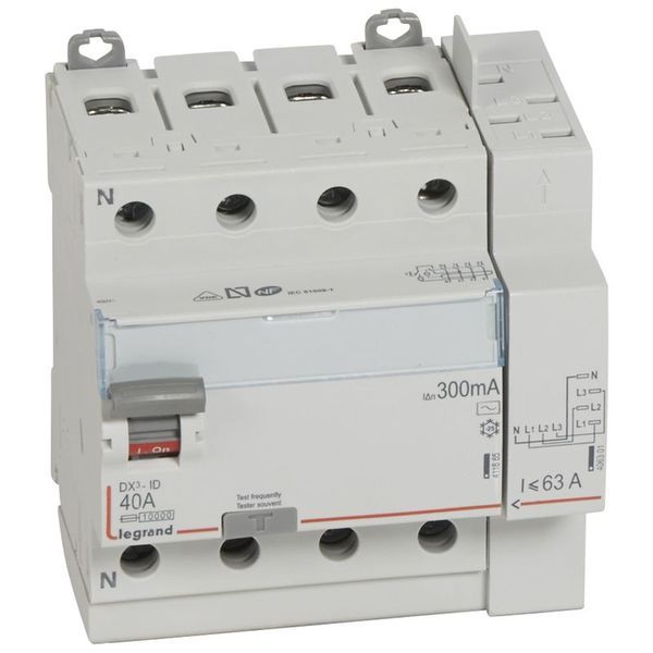 Inters Diff Dx³-Id Vis/Auto Départ Haut 4P 400V~ 40A Typea legrand 411654