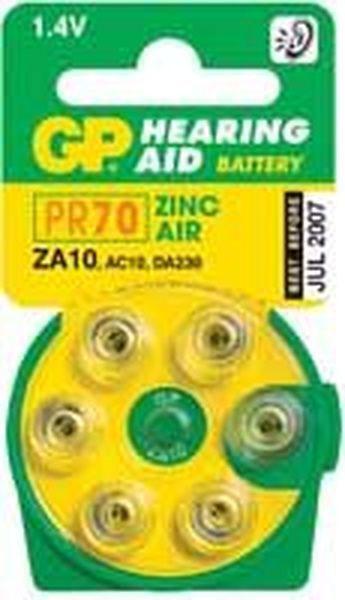 Piles Auditives 10AE Blister de 6 piles Zinc Air - 10AE