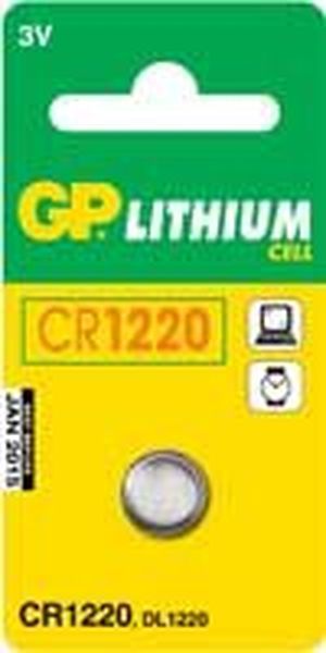 Pile bouton au lithium CR1220 3V Blister de 1 pile - CR1220