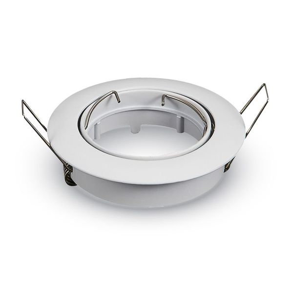 VT-3587 Spot orientable à clips rond blanc (sans douille)