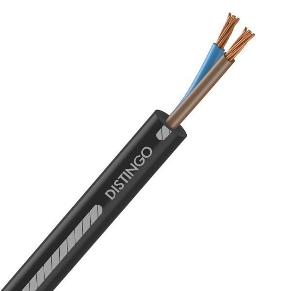 Câble U1000 R2V 2x16 mm2 cuivre rigide noir (Prix au mètre)